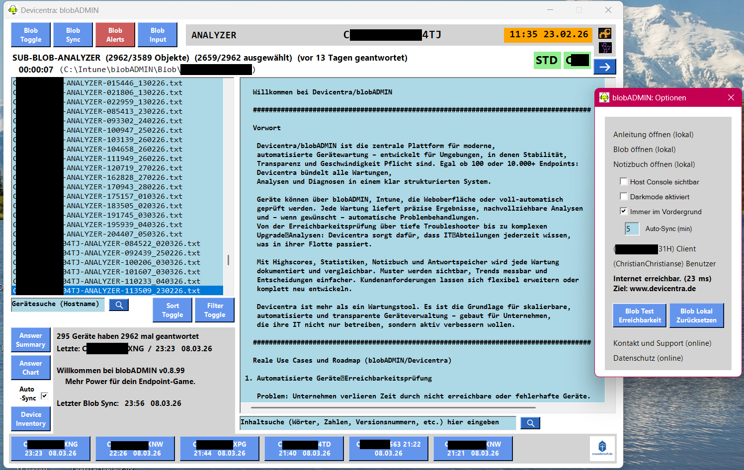 blobADMIN Screenshot